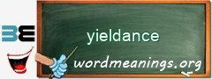 WordMeaning blackboard for yieldance